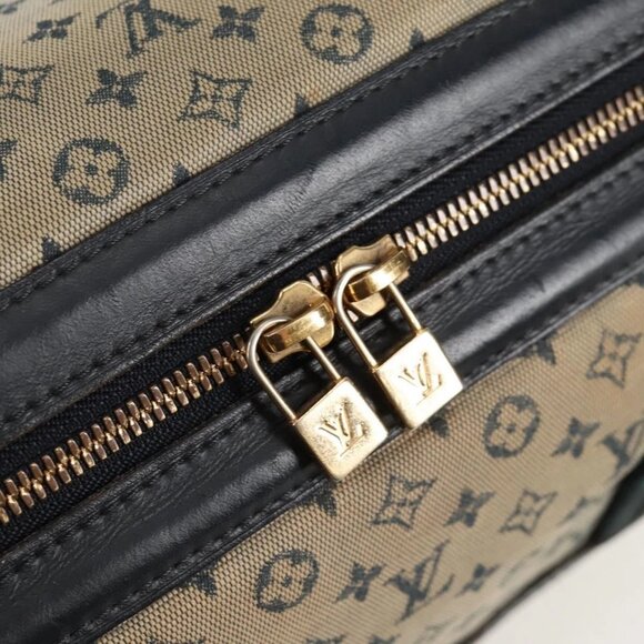 LOUIS VUITTON Monogram Mini Josephine GM Hand Bag Blue LV Auth - Picture 12 of 16